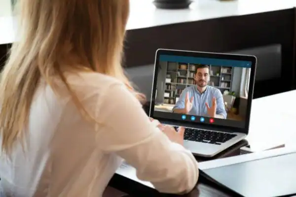 image of woman attending online mediation Redruth speak to our team today!